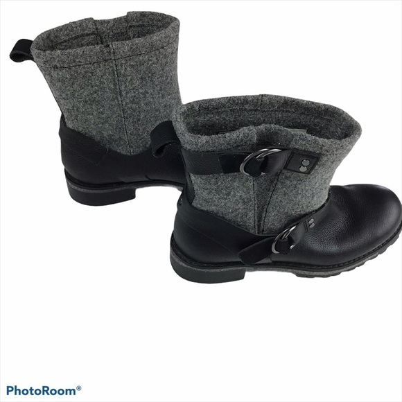 Woolrich Women's Baltimore Harness Leather and Wool Boots Size 7.5 - Picture 2 of 8